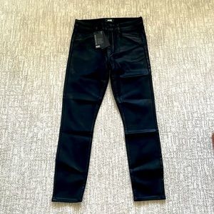 Paige leather coated hoxton ankle jean